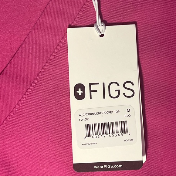 Sold!💗💜FIGS Catarina One-Pocket Scrub Top Limited Electric Orchid  Medium NWT - Picture 8 of 11